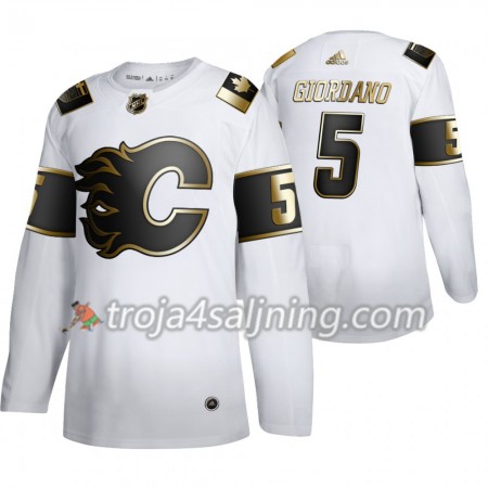 Calgary Flames tröja Mark Giordano 5 2019-2020 Adidas Golden Edition Vit Authentic - NHL Tröjor Herr Calgary Flames tröja Mark Giordano 5 2019-2020 Adidas Golden Edition Vit Authentic - NHL Tröjor Herr